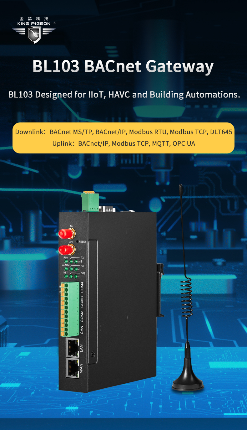 BL103Pro BACnet to mqtt gateway to online cloud based systems