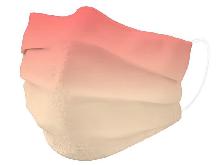 3-слойная медицинская одноразовая маска для лица типа I (оранжевый градиент)