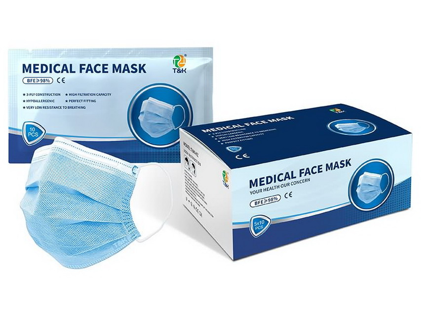 3-слойная медицинская одноразовая маска для лица типа II