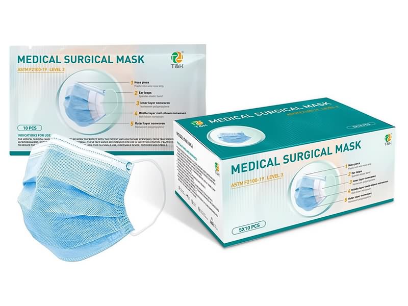 3-слойная медицинская хирургическая маска для лица ASTM F2100-L3, одобренная FDA
