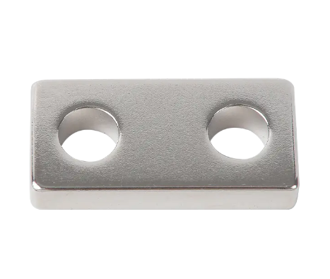 N50 Rectangle Magnet with two Straight Hole for Industrial