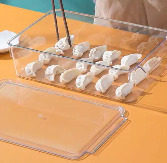 Dumpling box with lid multi-layer high-transparent large-capacity plastic