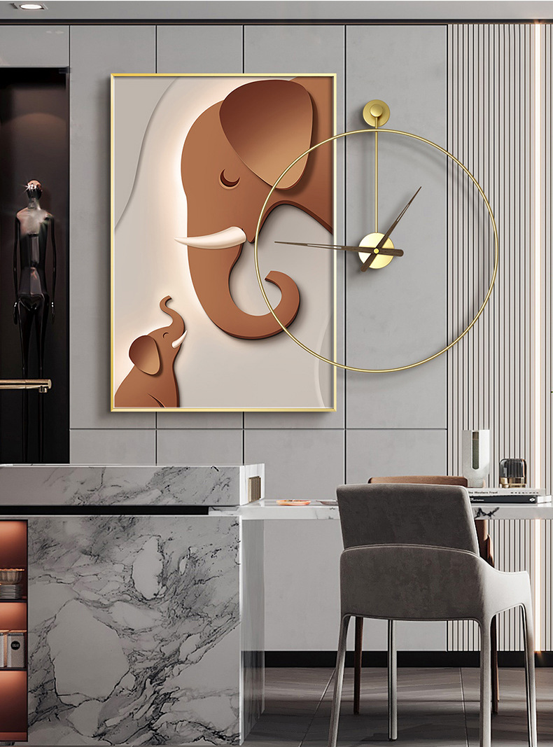 Crystal luxury wall art wall clock modern luxury wall watch for kitchen