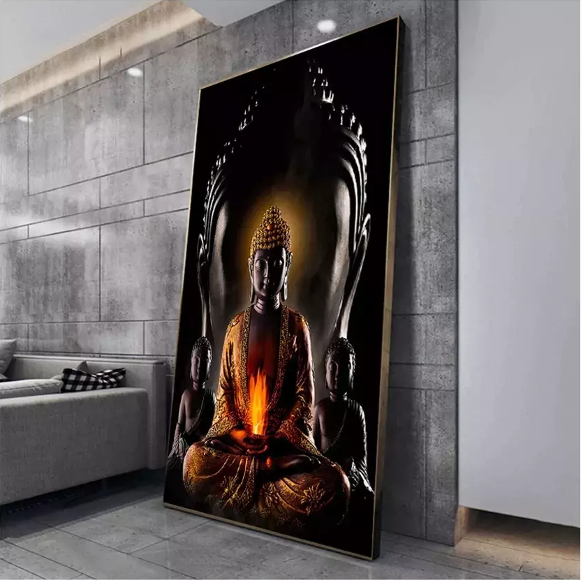 Canvas Pictures Buddhism Posters Decor God Buddha Wall Art Canvas Prints Buddha Paintings On The Wall