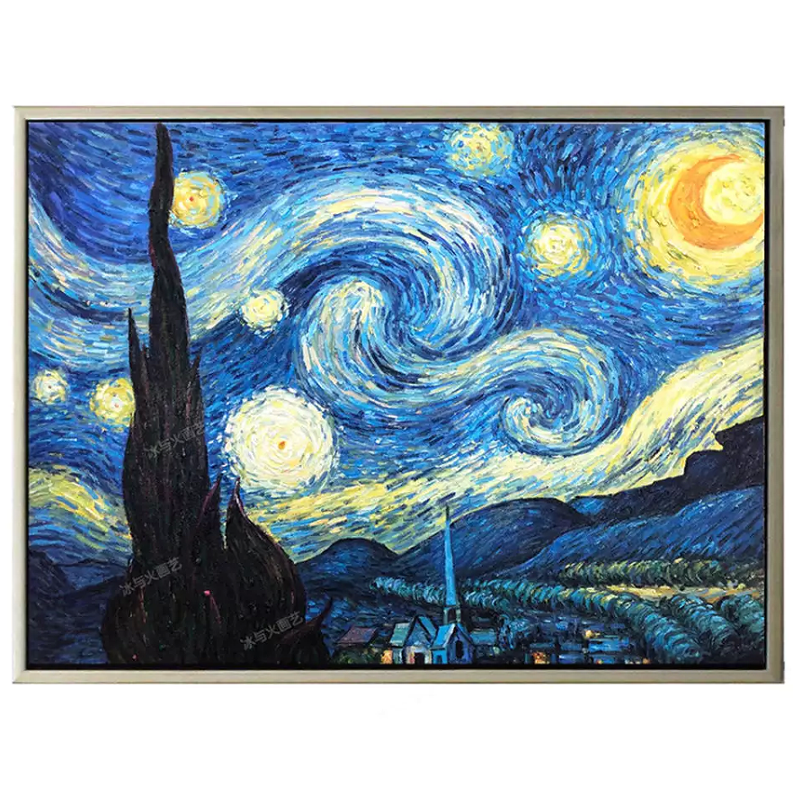 Fantastic Van Gogh Starry Night Impression Handpaint Oil Painting Reproduction Handmade For Art Decor Home Decoration Canvas