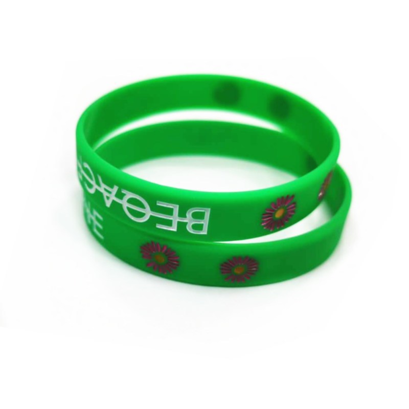 Green Rubber Bracelets/Silicone Wristbands Bulk