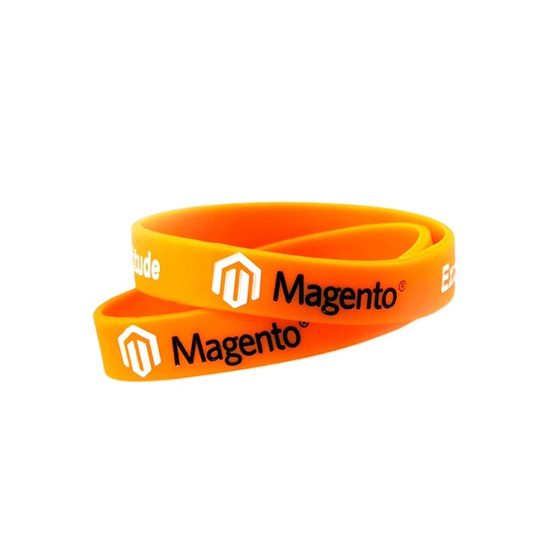 Personalised Orange Rubber Silicone Wristbands/Bracelets Bulk