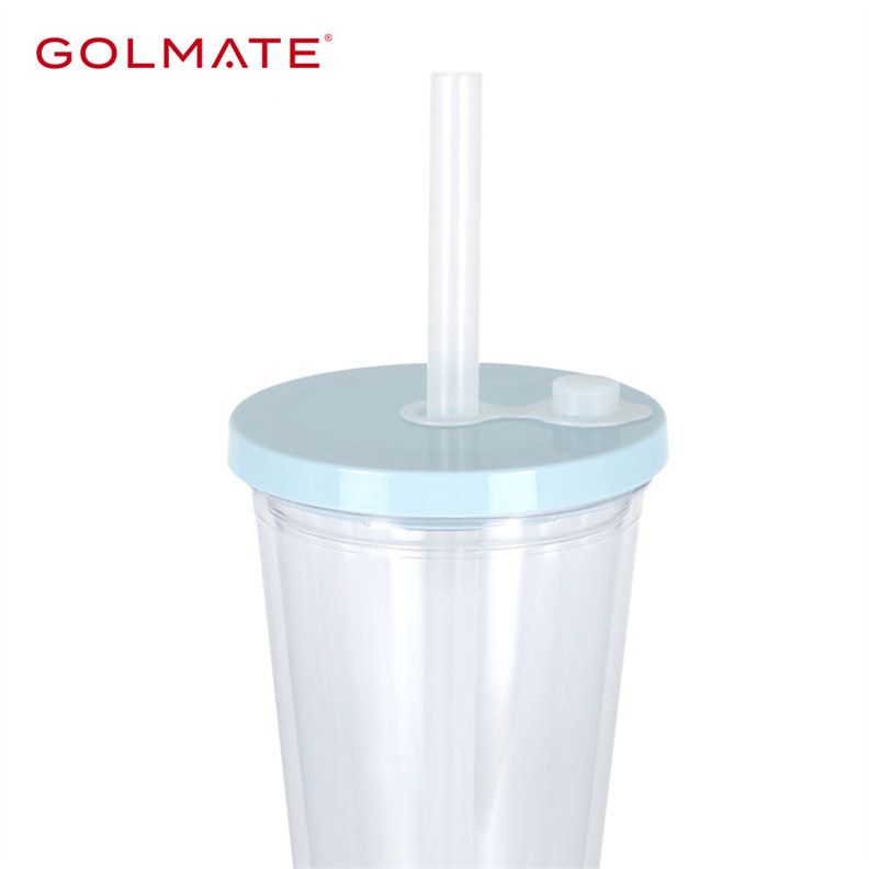 Custom Reusable Double-walled PP Tumbler with Straw