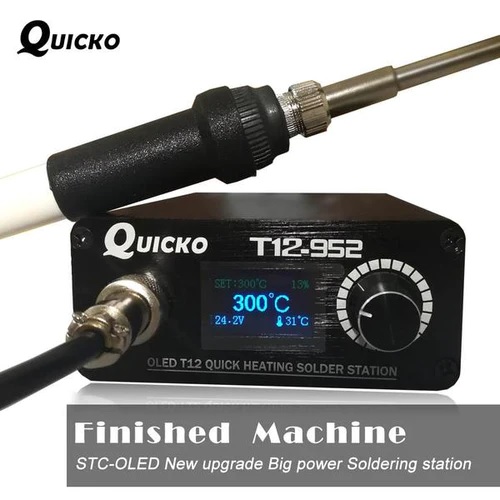 QUICKO T12 STC OLED Soldering Station With T12 Electronic Welding Iron Tips Handle