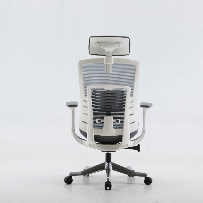 Sihoo M93C-301 White Frame Blue Mesh Aluminum Base Office Chair With 3D Armrest Back Support
