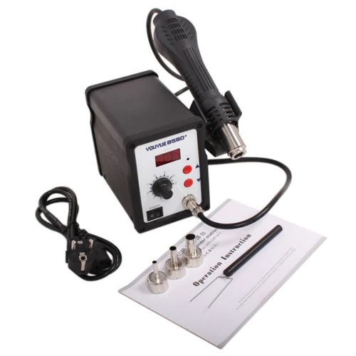 YOUYUE 858D+ 700W Hot Air Gun ESD Soldering Station With 6 Air Nozzles