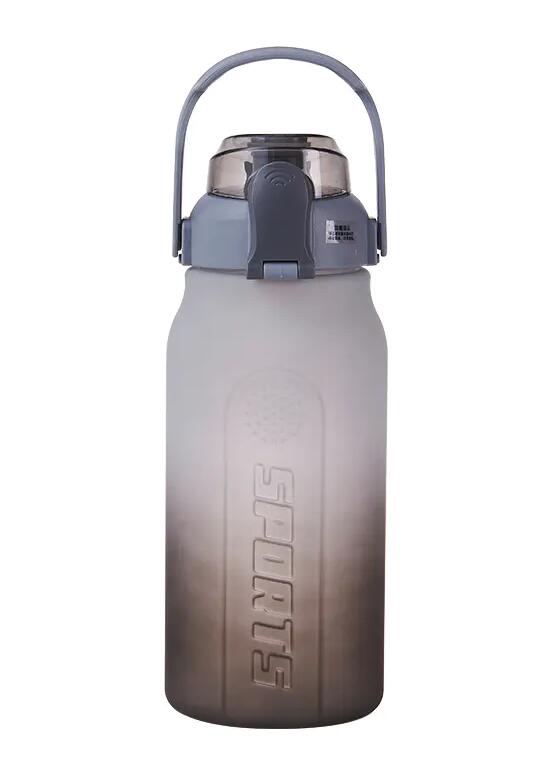 5 Color Gradient Large Capacity Portable Plastic Flip Lid Water Bottle