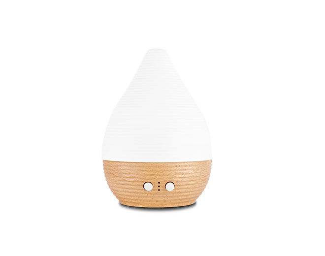 Bre-Wooden Base Mini Art Electric Ultrasonic Diffuser With Light