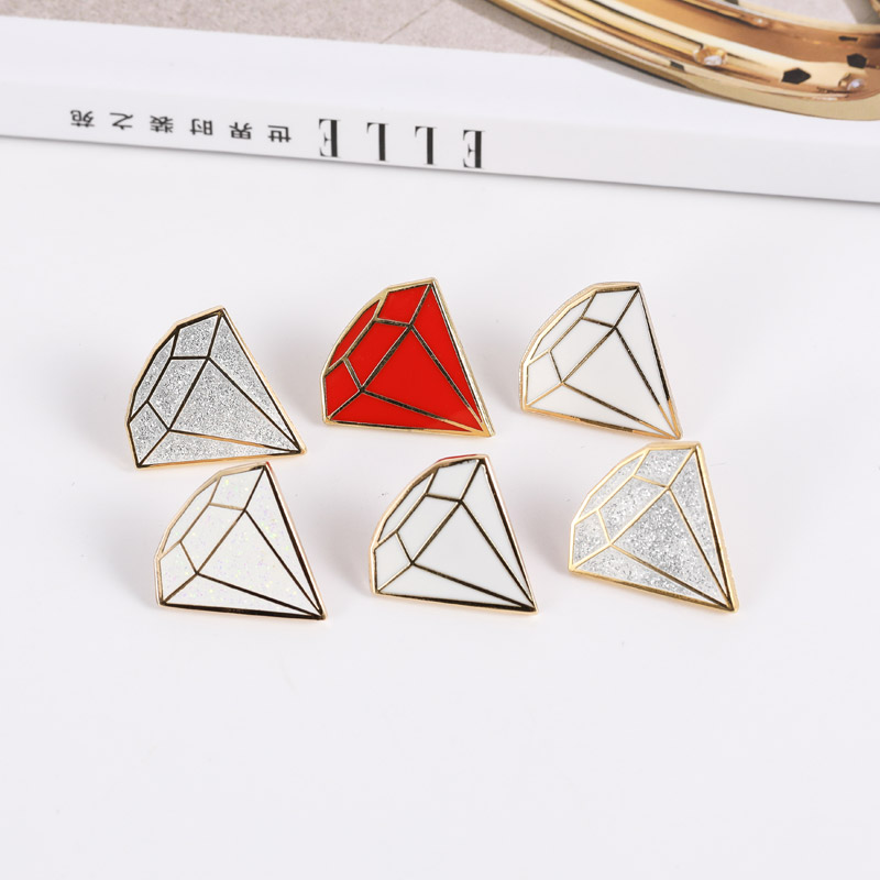 Diamond Glitter Enamel Pin Custom