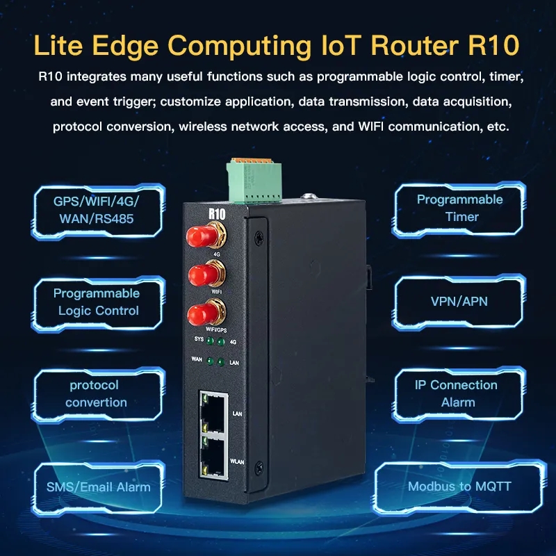 4G LTE无线工业modbus至MQTT IoT Edge路由器