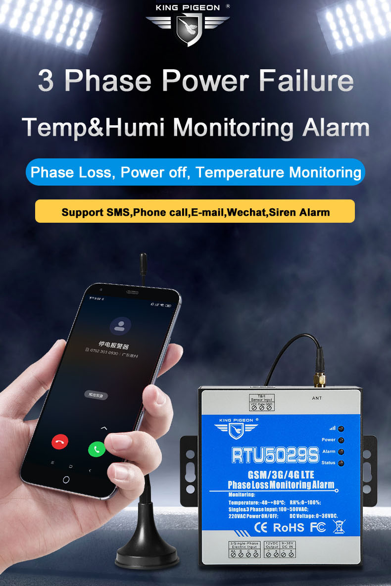 GMS Wireless Single Phase Loss AC Power Monitoring Alarm System