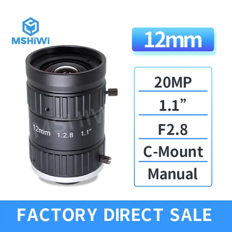 20MP LENS C Mount 12mm-50mm F2.8 Aperture Manual Iris Lenses