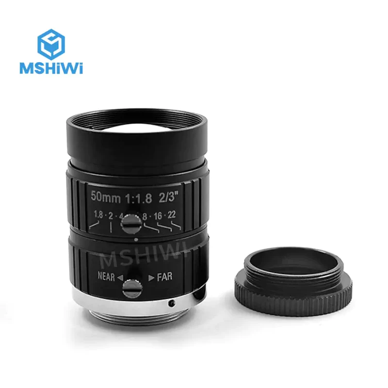 .2/3 50mm F1.8 Fixed Focus Lens 5MP Manual Iris Industrial Camera Lenses