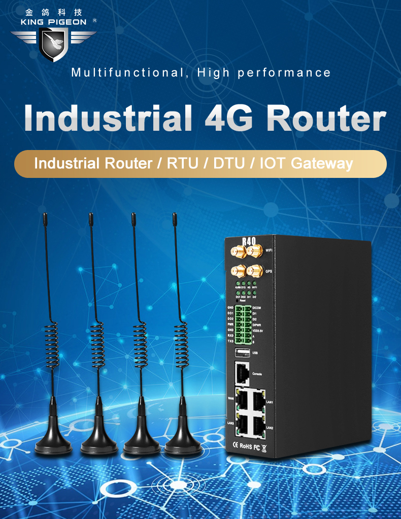 R40 Dual SIM card Industrial 4g openvpn edge computing Router Acquisition Schneider PLC