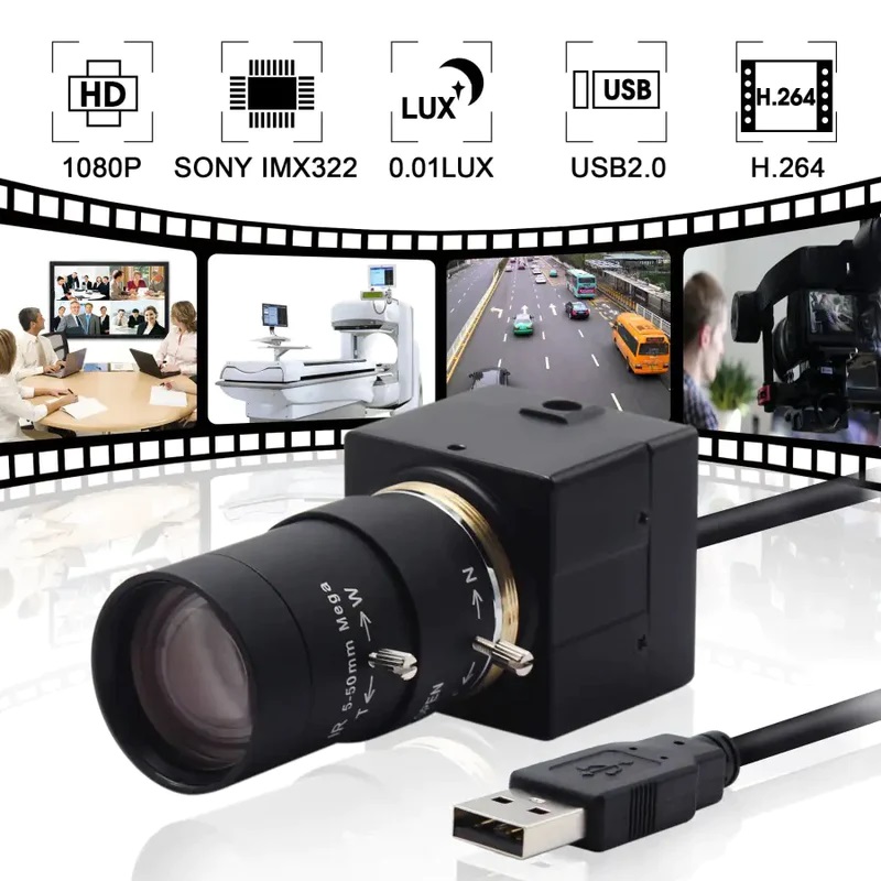 1080P Varifocal USB Camera Industrial USB Webcam Camera