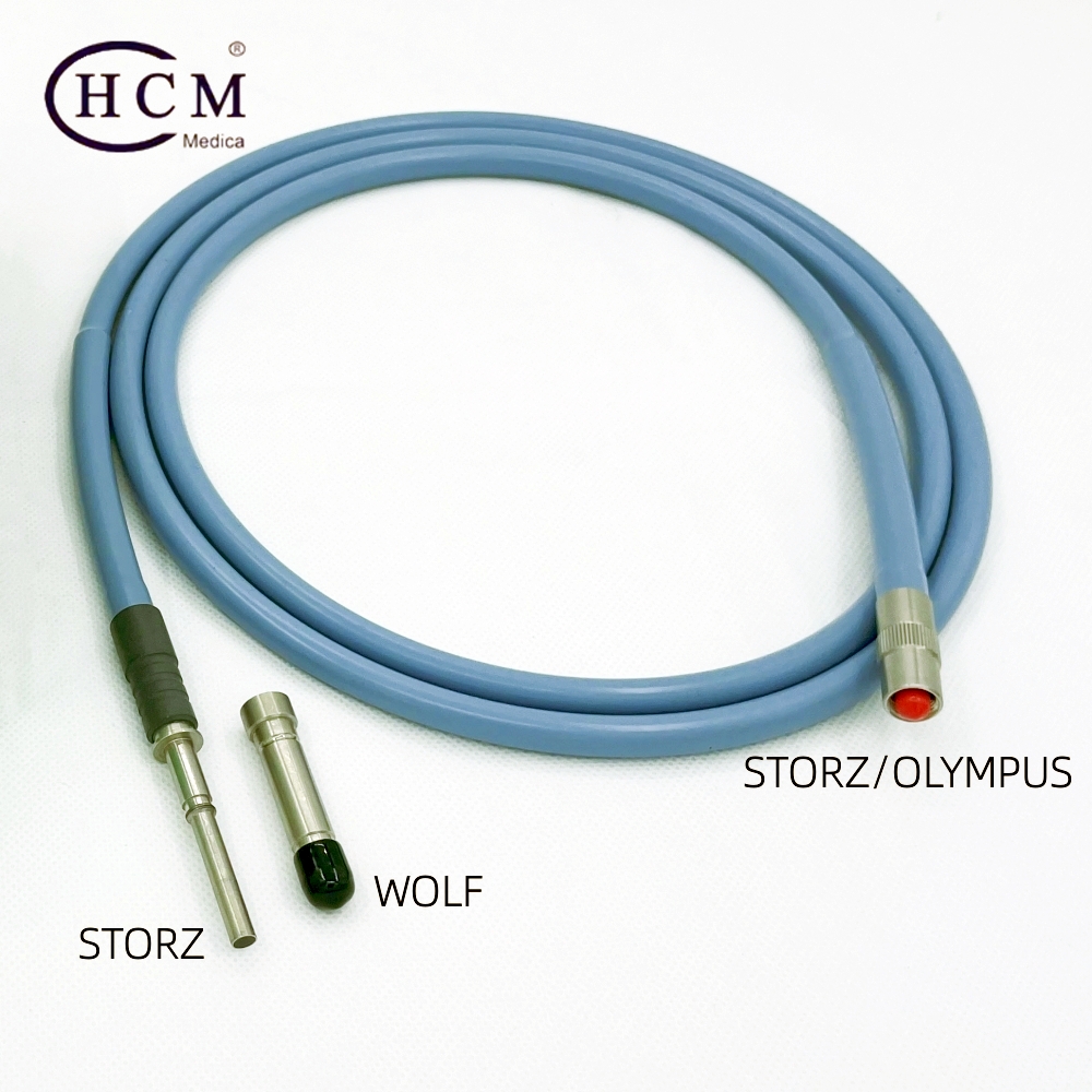 HCM MEDICA 4mm Fiber Optic Cable Endoscope Flexible Light Guide Silicone Tube Cable Bundle