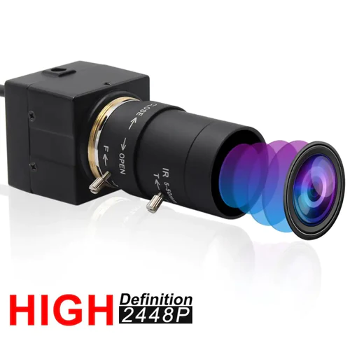 8MP USB Webcam Varifocal Lens High Speed Indurstrial Camera 