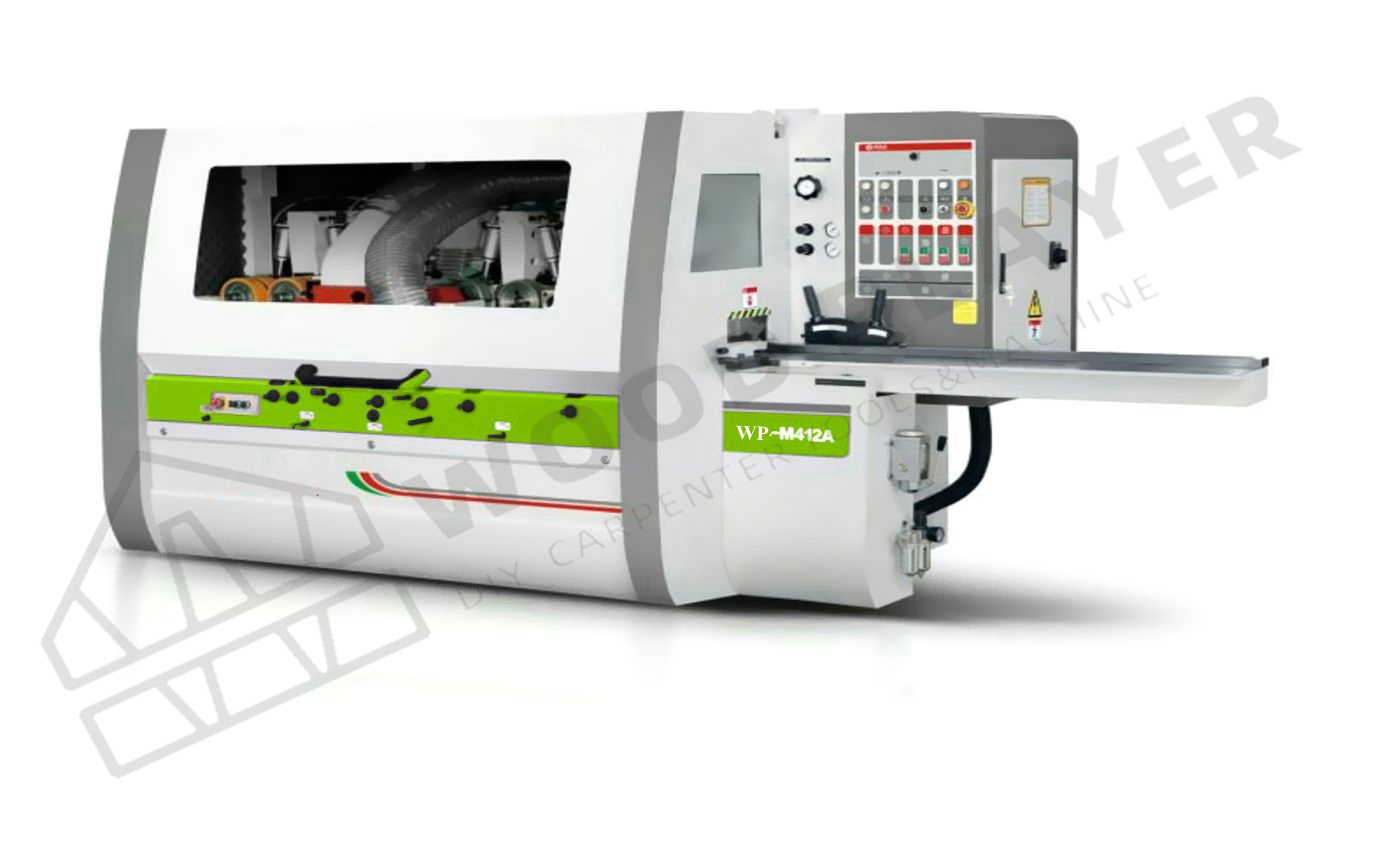 WP-M412A Four-Axis Four-sided Planer Closed With Cover wood planer machine