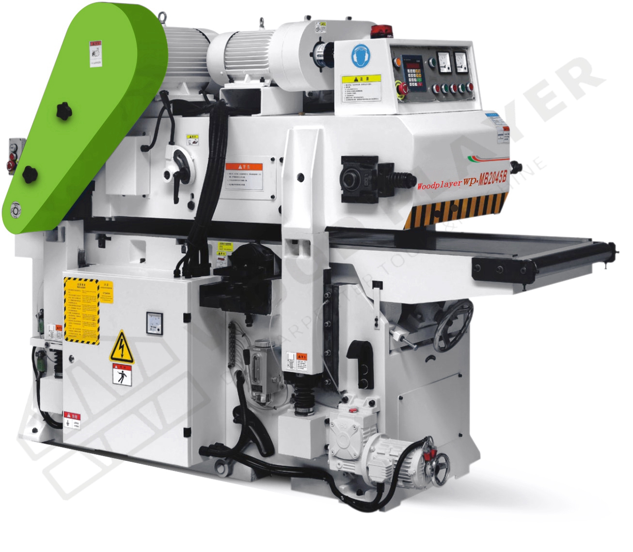 WP-MB2045B Double-Sided Planer Efficient Energy-Saving Press Planer Woodworking Machinery Equipment Heavy High-Speed Double-Shaft Planer