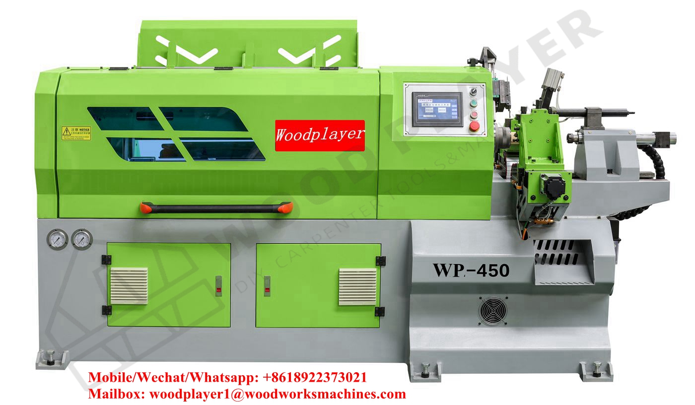 WP-450 Automatic CNC Back Tool Lathe For Woodworking Wood Lathe Machine