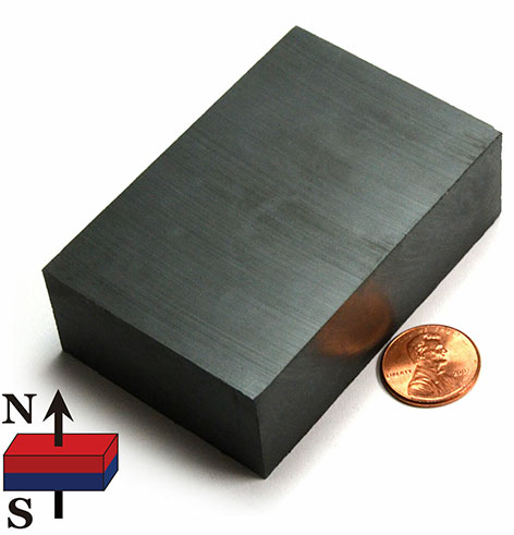 Big Ceramic(Ferrite) Block Magnets 3X2X1(76.2x50.8x25.4mm)
