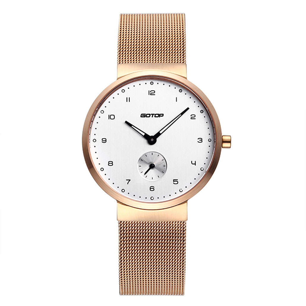 FEATURES OF SS388-02 ROSE GOLD WOMEN'S WATCH WITH MESH BAND