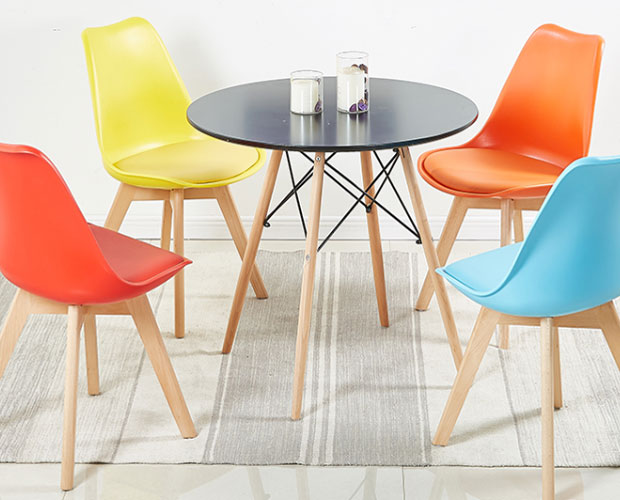 Custom Grey Plastic Dining Chairs Bulk For Sale