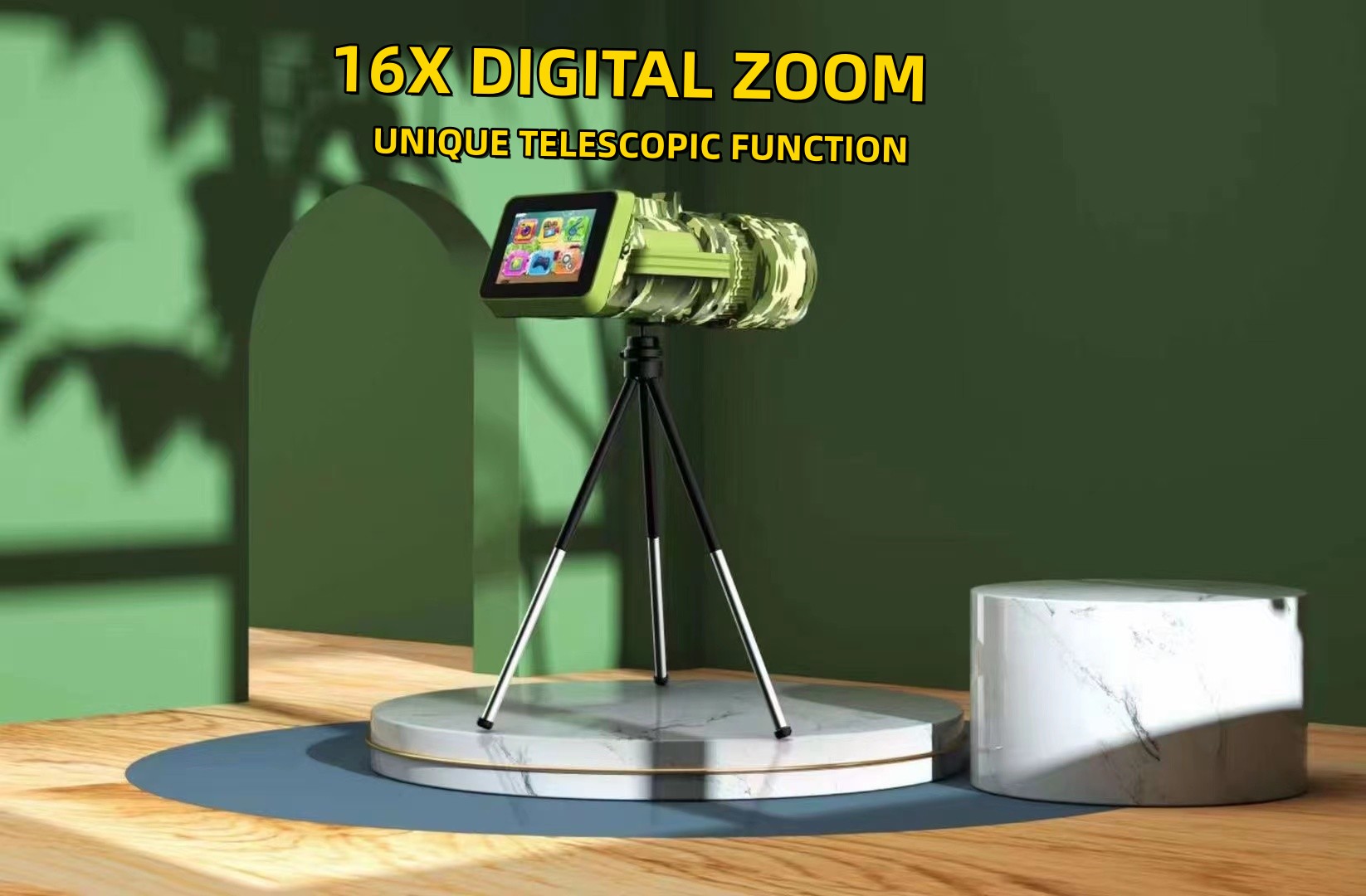 Kids Digital toy camera FHD 1080P 2inch color screen 8MP Optical 16X Children monocular game telescope toy Handheld Telescope