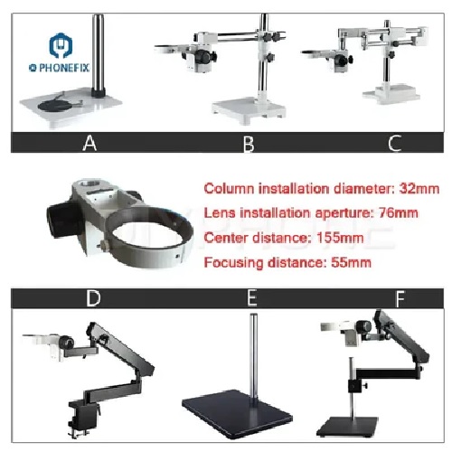 Adjustable Stand Microscope Extension Bracket and Metal Base