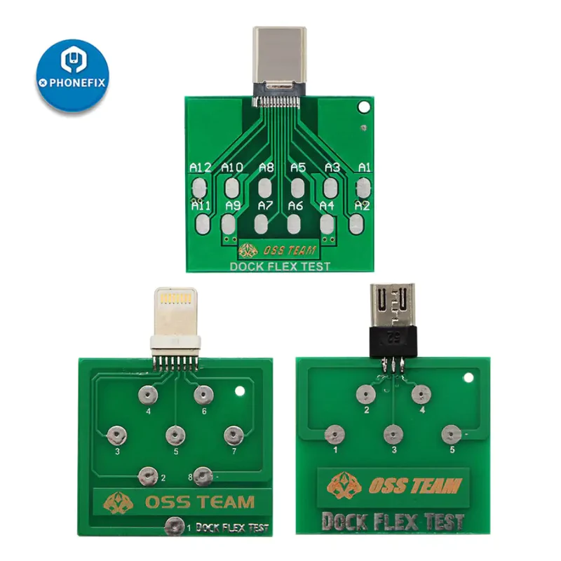 USB Dock Tail Plug Port Test Board for iPhone U2 / Micro Ports Testing