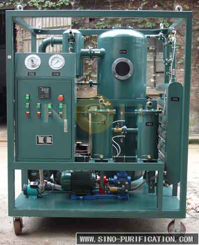 Double-stage vacuum transformer oil regeneration unit
