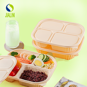 Biodegradable Fast Food Packaging Box 3 4 5 Compartment Microwave Safe Disposable Takeaway Cornstarch Lunch Box