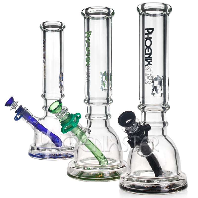 9mm Thick Glass Phoenix Star 2023 New Wholesale 12 Inches Bell Beaker Bongs Thick Smoking Water Pipe Bong