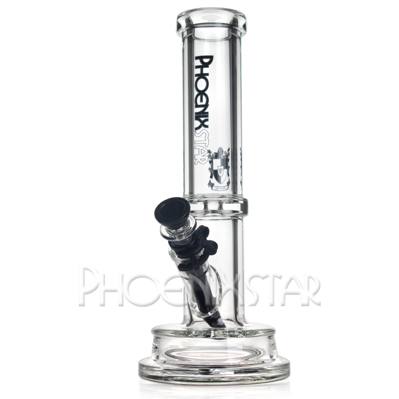 2023 New Phoenixstar 9mm Glass Unique Thick Base Straight Tube Smoking Water Pipe Bong