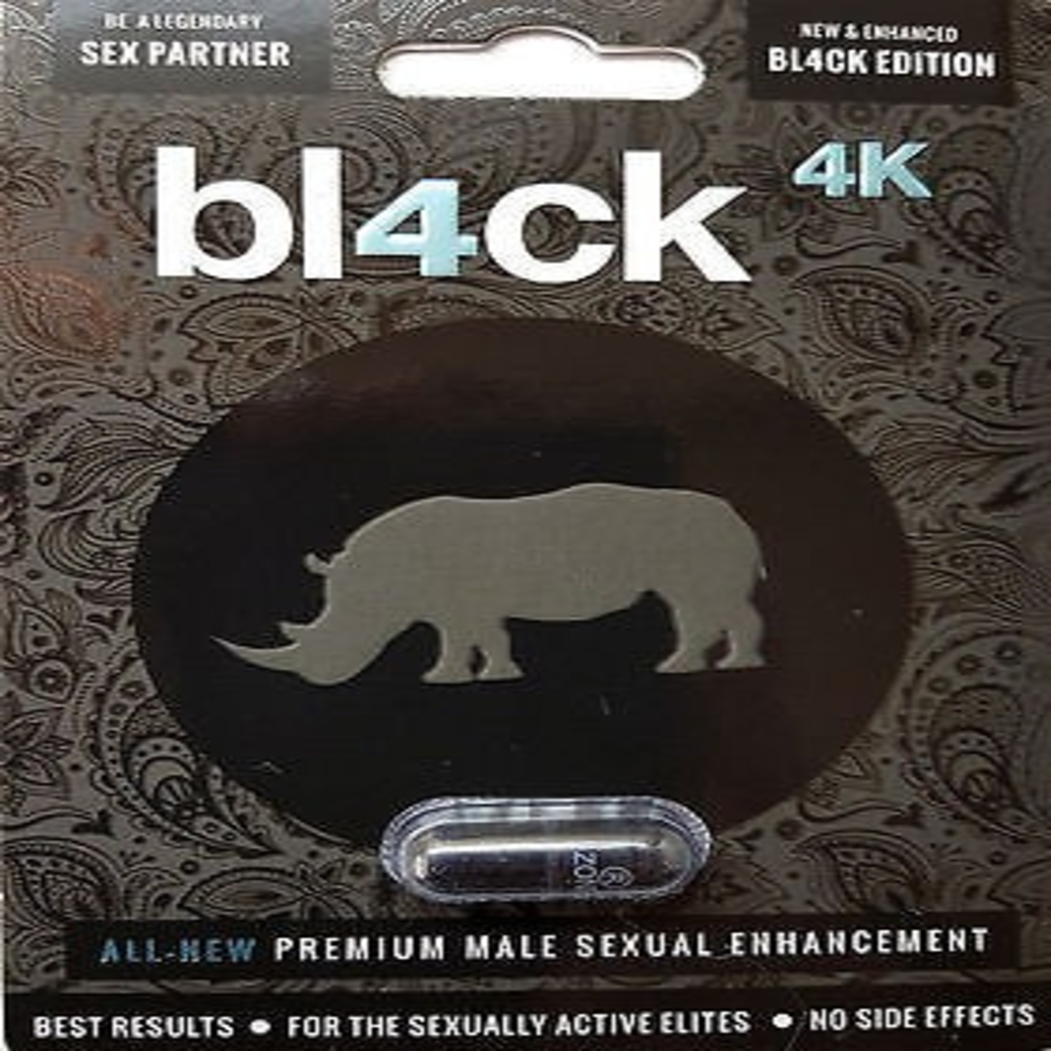 RHINO BL4CK 4K MALE SEX ENHANCEMENT PILLS
