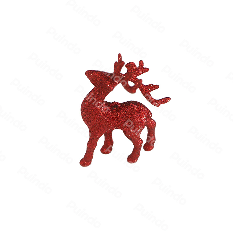 Puindo Customized Red Christmas Reindeer Figurine Christmas Ornament Home Decoration Christmas gift