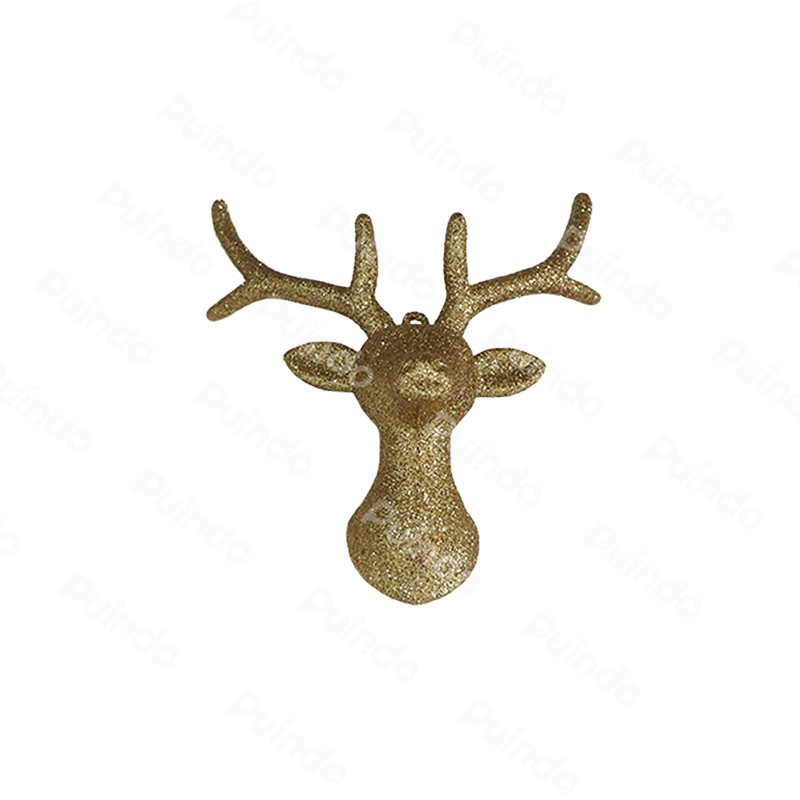  Puindo Customized Christmas Hanging Ornament Golden Reindeer Figurine Home Decoration Christmas gift Xmas Tree Decor