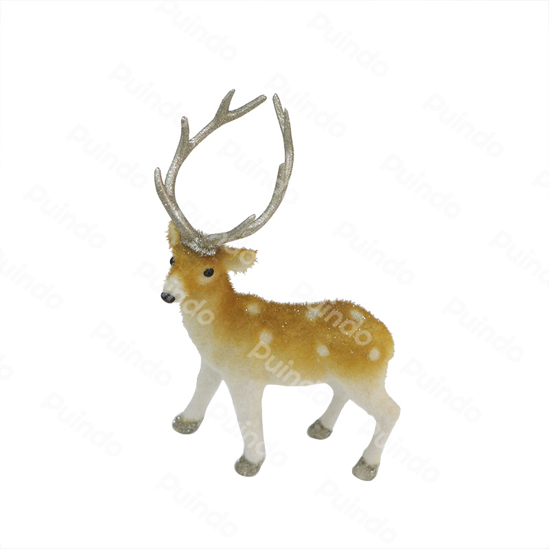 Puindo Customized Christmas Decolocking Reindeer Figurine for Holiday Xmas Ornament