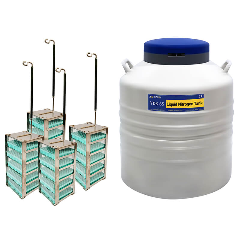 KGSQ cell storage liquid nitrogen tank_65 liter sample freezing tank