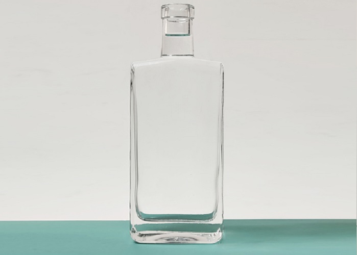 350ml Rectangular GPI Finish Extra White Flint Glass Vodka Gin Bottle