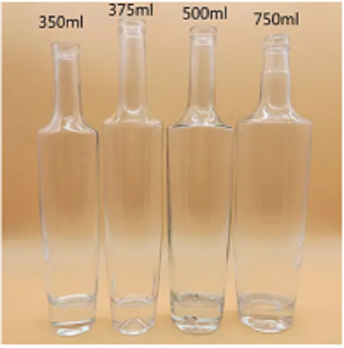 350ml Round Extra White Flint Tall Tequila Glass Bottle