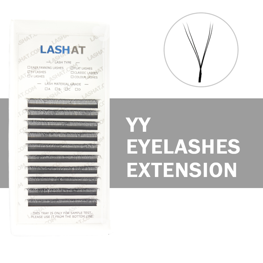 YY Lash Y Shape Eyelash Extension Supplies Bundle Easy Fan Lashes Cluster 0.05 0.07 B C D Mix Mesh Natural