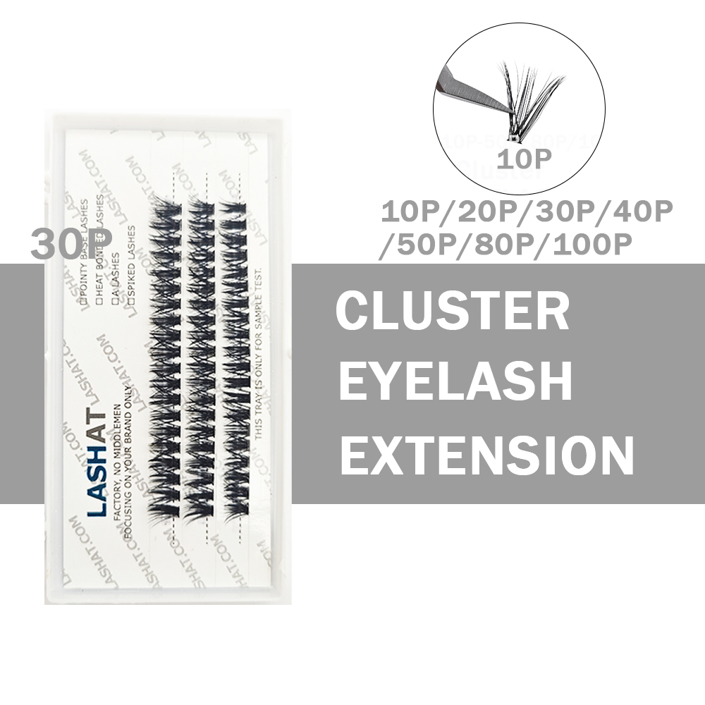 New Design DIY Lash Kit Segment Eyelash 20D 30D 40D Individual Cluster Silk Fluffy Fans Knot Free Lashes Diy Eyelash Extension
