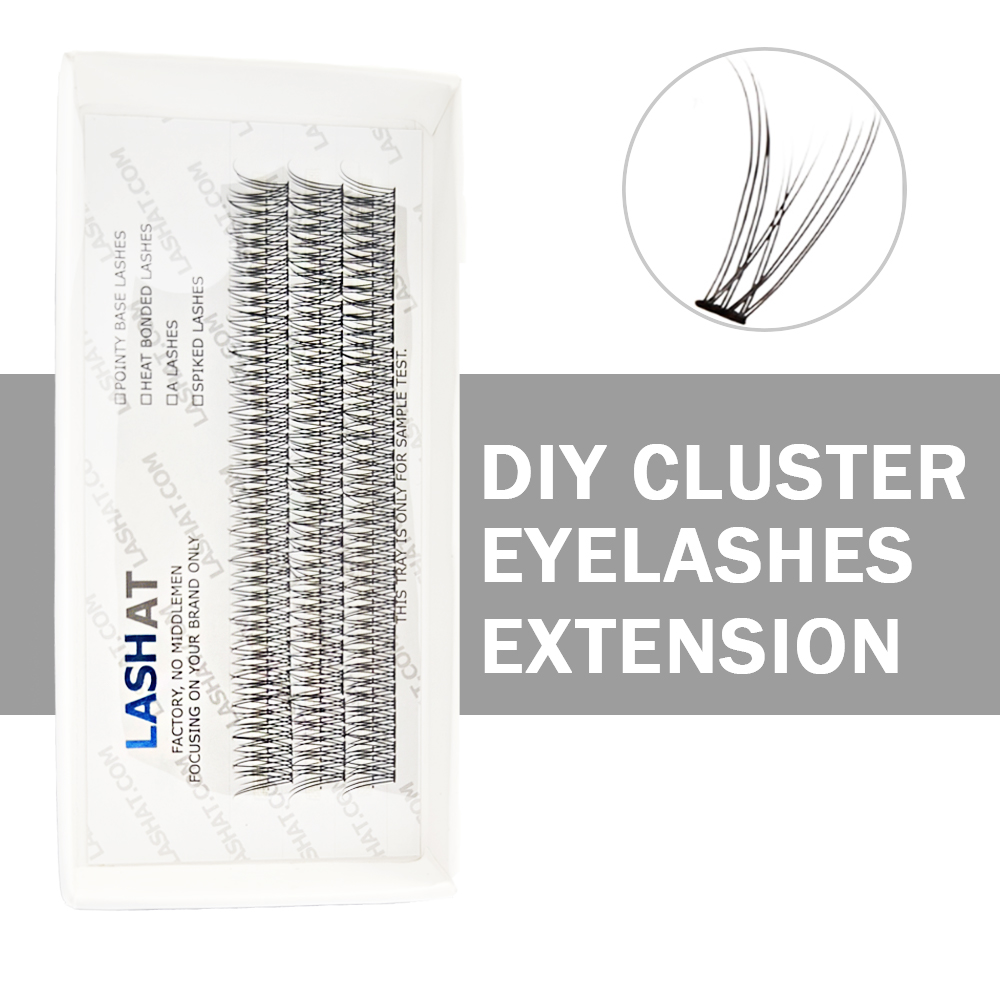 Fishtail Cluster Lash 0.07mm Type Fashion diy cluster lashes wholesale individual cluster knot free lashes extensions