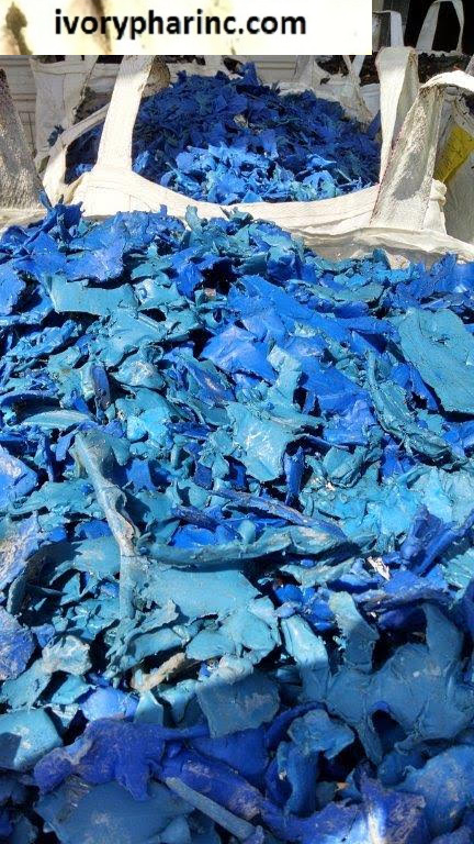 Plastic Scrap For Sale, HDPE drums bale, blue regrind
